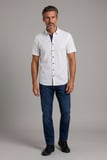 Bisse Ekru Regular Fit Cepsiz Kisa Paşa Yaka Gömlek GMBSK261035_03