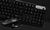 Inca IWS-549U Multimedya Şarj Edilebilir Kablosuz Klavye Mouse Set