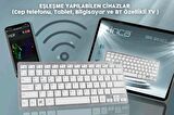 Inca IBK-569BT Pilli Bluetooth Smart Silver Klavye