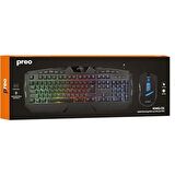 Preo KMG01 Rgb Aydınlatma Kablolu Gaming Oyuncu Klavye Mouse Set