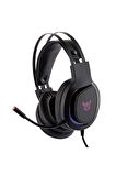Rgh-01 Tyto Siyah Usb 7.1 Surround Rgb Gaming Mikrofonlu Oyuncu Kulaklığı Işıklı