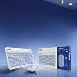 Preo K9 Mini TV,Tablet,Telefon Uyumlu BLUETOOTH  Klavye Mouse Mavi Set