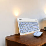 Preo K9 Mini TV,Tablet,Telefon Uyumlu BLUETOOTH  Klavye Mouse Mavi Set