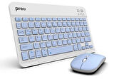 Preo K9 Mini TV,Tablet,Telefon Uyumlu BLUETOOTH  Klavye Mouse Mavi Set
