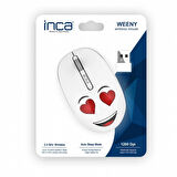 Inca Weeny IWM-245RB Desing 3D Wireless Mouse Beyaz