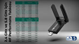 Inca IUWA-1300X 1300Mbps  Bluetooth 4.2 Dual-Bant Kablosuz-Ac Usb Adaptör 