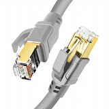 Inca ICAT8-02G Cat8 S/FTP 40Gbps 2000Mhz High Speed %100 Copper Network Kablo 2 Metre-Gri 