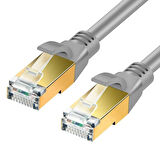 Inca ICAT8-02G Cat8 S/FTP 40Gbps 2000Mhz High Speed %100 Copper Network Kablo 2 Metre-Gri 