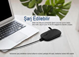 Inca IWM-242S Double Mod Bluetooth 5.4 + 2.4G Wireless Şarjlı Sessiz Mouse | 500mAh Batarya | 800/1200/1600 DPI | Sağ-Sol El Kullanımı | Manyetik Kapak | El Tipi Tasarım | LED Göstergeli | Type-C Şarj | Windows, Mac, Android Uyumlu