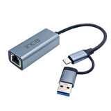 Inca IUTP-01T USB3.0 & Tip-C=>gigabit RJ45 Ethernet adaptör