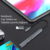Inca IUTP-06TX USB 3.0 + 2x USB 2.0 + Type-C 3.1 Hub | 100W PD Güç | 5Gbps Hız | Alüminyum Kasa | Bilgisayar, Notebook, Tablet, Cep Telefonu Uyumlu | Tak Çalıştır