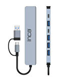 Inca IUTP-7T 7'li USB Tip-C Hub aliminyum Çoklayıc