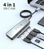 Inca ITPT-4TX Type-C HubX4 Type-C Port 3.1 10Gbps  Çoklayıcı  Aluminyum Kasa 