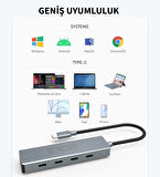 Inca ITPT-4TX Type-C HubX4 Type-C Port 3.1 10Gbps  Çoklayıcı  Aluminyum Kasa 