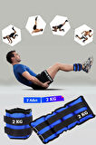 2 Kg Mavi Deluxe Comfort El Ayak Ağırlığı