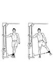 Spor Byfit Ayak Bilek Kayışı D-ring Fitness Ağırlık Çekiş Aparatı - KIRMIZI-SİYAH