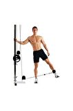 Spor Byfit Ayak Bilek Kayışı D-ring Fitness Ağırlık Çekiş Aparatı - KIRMIZI-SİYAH