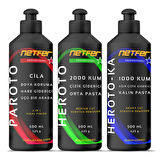 Netfer 3'lü Orta Kalın Pasta Cila Set - 3x500 mL