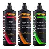 Netfer 3'lü İnce Orta Pasta Cila Set - 3x1 L