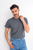 Basics&More Erkek Pamuklu Bisiklet Yaka T-Shirt - Rahat, Şık ve Zamansız Tasarım 20801