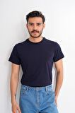 Basics&More Erkek Pamuklu Bisiklet Yaka T-Shirt - Rahat, Şık ve Zamansız Tasarım 20801