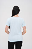 Basics&More Kadın Pamuklu Basic Bisiklet Yaka T-Shirt - 20791