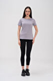 Basics&More Kadın Pamuklu Basic Bisiklet Yaka T-Shirt - 20791