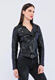 Basics&More Kadın Deri Ceket BM001