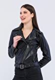 Basics&More Kadın Deri Ceket BM001