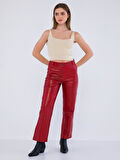 Basics&More Kadın Hakiki Deri Pantolon P03