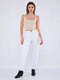 Basics&More Kadın Hakiki Deri Pantolon P03