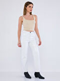 Basics&More Kadın Hakiki Deri Pantolon P03