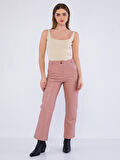 Basics&More Kadın Hakiki Deri Pantolon P03