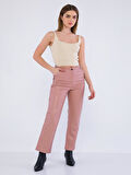 Basics&More Kadın Hakiki Deri Pantolon P03