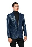 Basics&More Erkek Hakiki Deri Blazer Ceket - EBLAZER