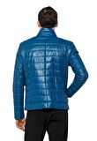 Basics&More Erkek Şişme Hakiki Deri Ceket - 8488