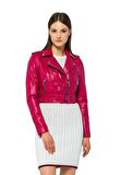 Basics&More Kadın Biker Deri Ceket CASIE