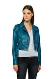 Basics&More Kadın Biker Deri Ceket CASIE