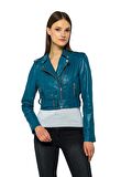 Basics&More Kadın Biker Deri Ceket CASIE