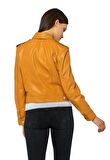 Basics&More Kadın Hakiki Deri Ceket - Kendall