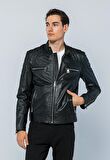 Basics&More Erkek Deri Ceket E-1042