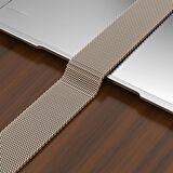 E2M Apple Watch Uyumlu 42-44MM KRD-01 METAL HASIR KIRMIZI 