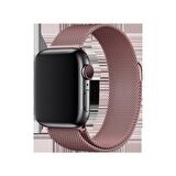 E2M Apple Watch Uyumlu 42-44MM KRD-01 METAL HASIR ROZE AL 