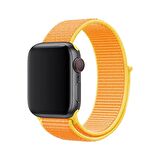 E2M Apple Watch Uyumlu 42-44MM KRD-03 HASIR TURUNCU KORDO 