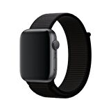 E2M Apple Watch Uyumlu 42-44MM KRD-03 HASIR SIYAH KORDON 
