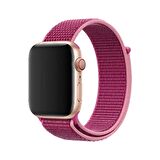 E2M Apple Watch Uyumlu 38-40MM KRD-03 HASIR FUŞYA KORDON 