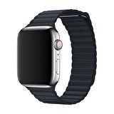 E2M Apple Watch Uyumlu 38-40MM KRD-06 DERI BÜKME GRİ KORDON 