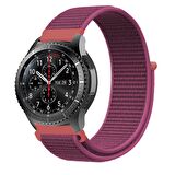 E2M Samsung Watch 22mm KRD-03 Hasır Fuşya Kordon 