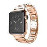 E2M Apple Watch Uyumlu 42-44MM KRD-09 KLASİK METAL ROSE G 