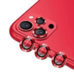 Binano Metal Ring Iphone 11 Pro/11 Pro Max Kırmızı Kamera Koruyucu